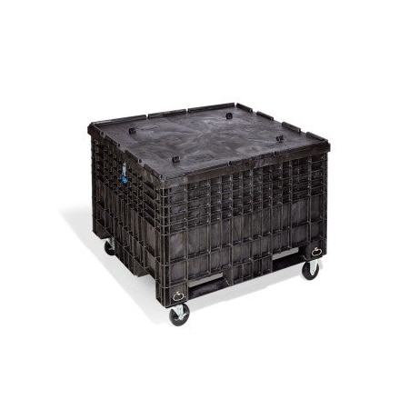 Pig Storage Capacity 26.5 cu. ft./box Volume Cap., 48" L, 44" W, 29" H, Black BOX302